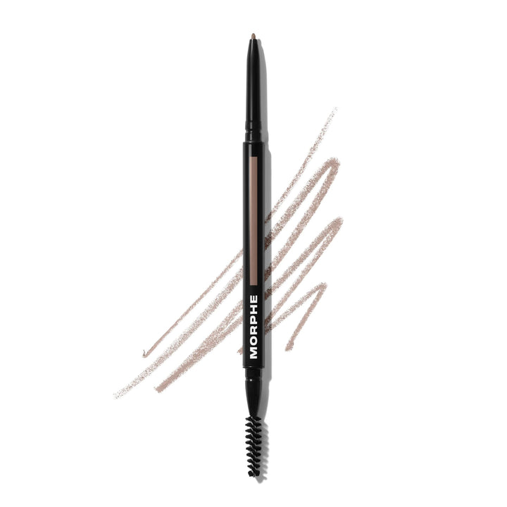 Morphe Micro Dual Eyebrow Pencil - Dual-Ended Brow Pencil Featuring a Retractable, Ultra-Precise, Pointed Tip - Richly Pigmented, Smooth-Gliding, Long-Lasting Wax Formula