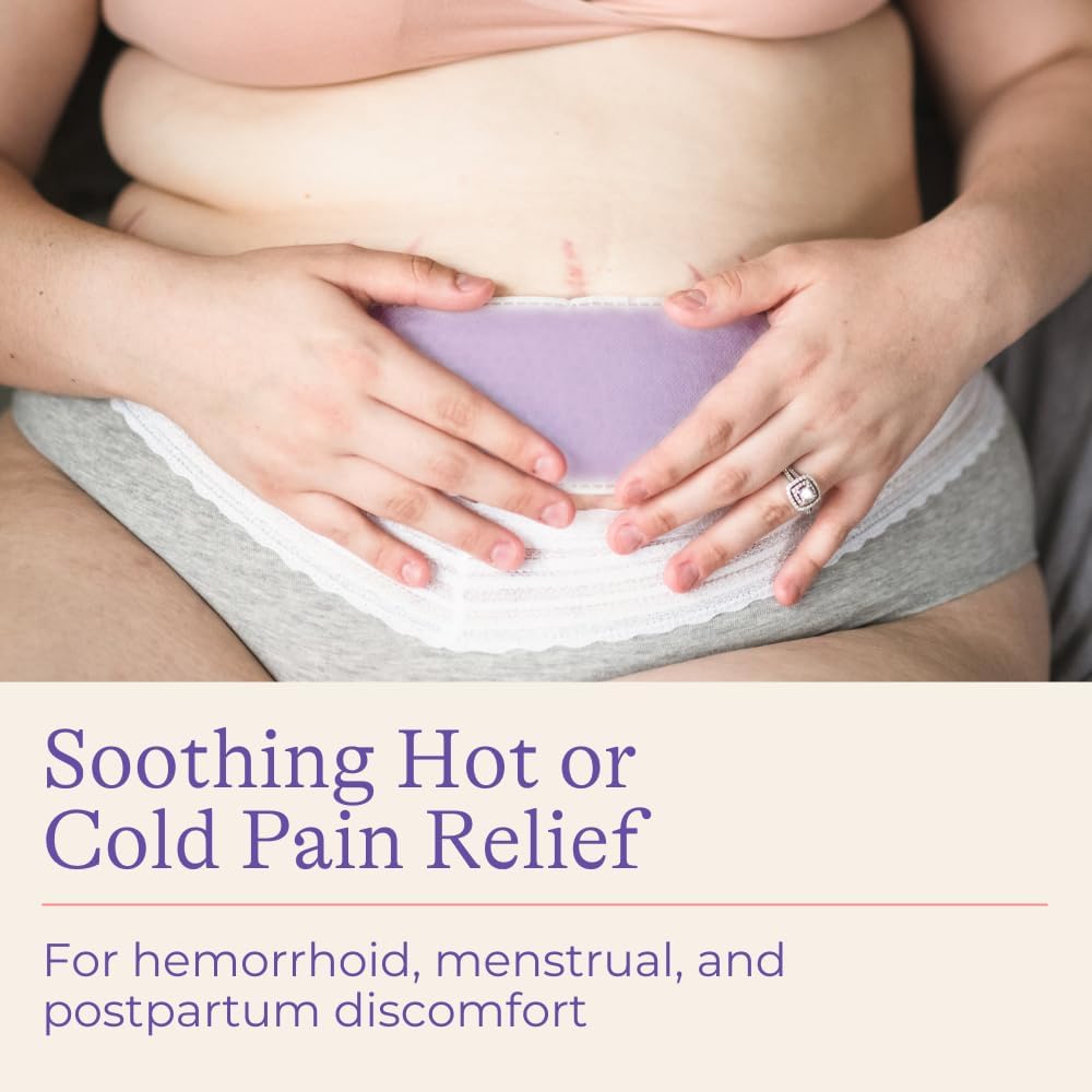 Lansinoh Hot and Cold Postpartum Pads – Reusable Perineal Ice Packs for Postpartum Recovery, Labor &amp; Delivery Essentials, 2 Count