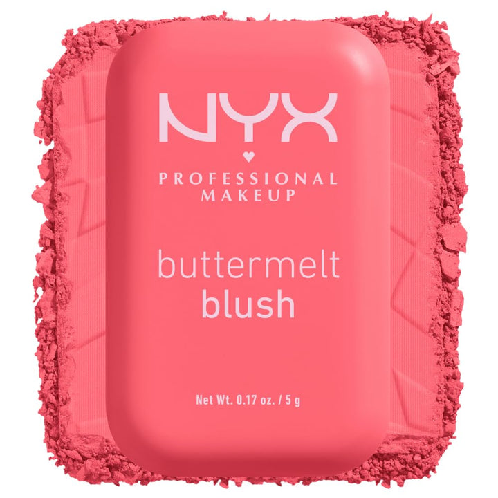 NYX PROFESSIONAL MAKEUP Buttermelt Powder Blush, Fade and Transfer-Resistant Blush, Up to 12HR Make Up Wear, Vegan Formula