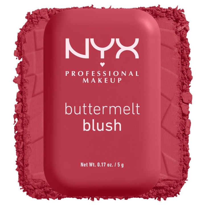 NYX PROFESSIONAL MAKEUP Buttermelt Powder Blush, Fade and Transfer-Resistant Blush, Up to 12HR Make Up Wear, Vegan Formula