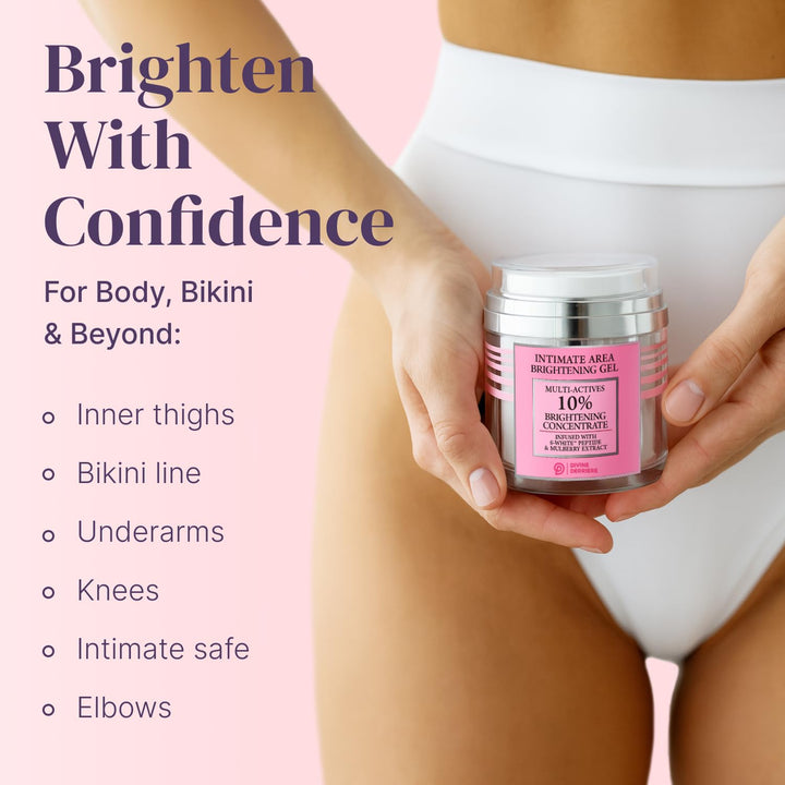 Divine Derriere Intimate Dark Spot Remover for Body, Face, Bikini and Sensitive Areas - Dark Spot Corrector Cream for Intimate Areas Contains Mulberry Extract, Alpha Arbutin, Peptide 30 ml