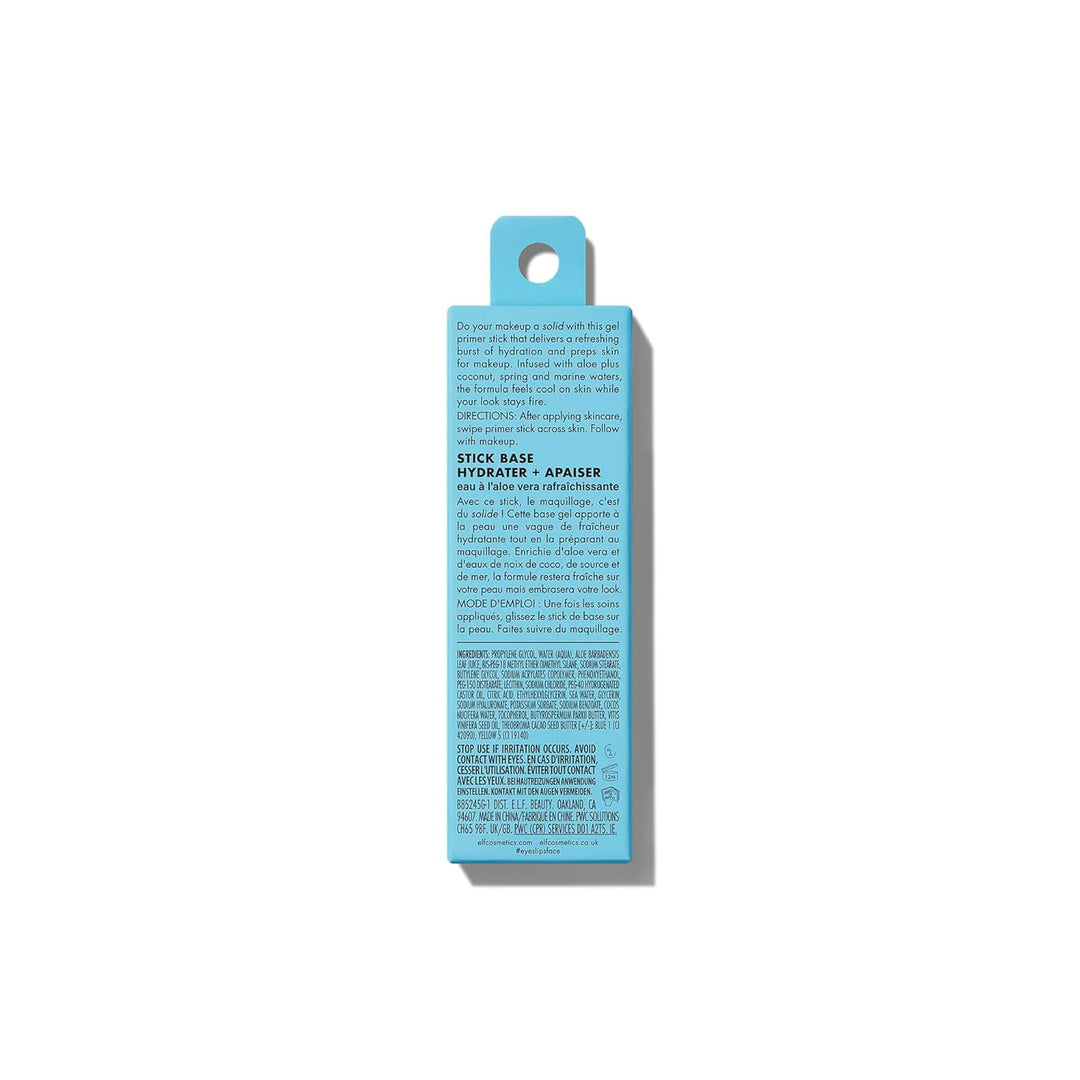 e.l.f. Stay Cool Primer Stick, Hydrating Gel Primer Preps Skin For Makeup, Imparts A Cooling Feel, Infused With Aloe Water, Vegan & Cruelty-Free