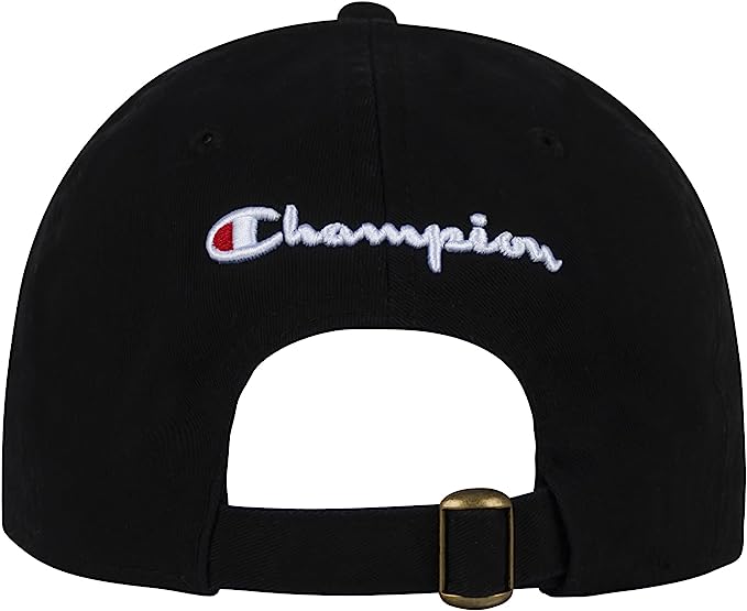 Champion unisex adult Ameritage Dad Adjustable Baseball Cap, Black - 3alababak
