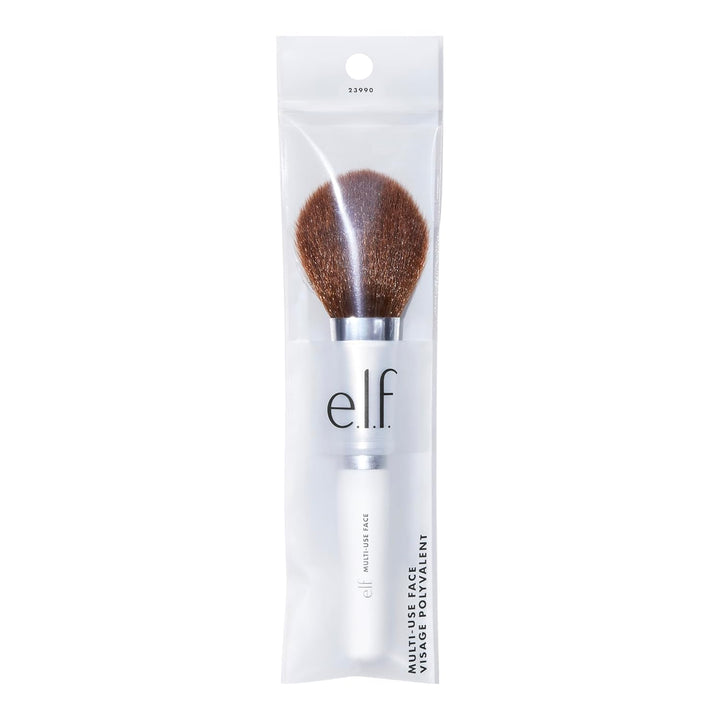 e.l.f. Multi-Use Face Brush, Versatile Makeup Brush For Applying Foundation, Bronzer &amp; Blush, Use With Powder, Cream &amp; Liquid, Vegan &amp; Cruelty-Free