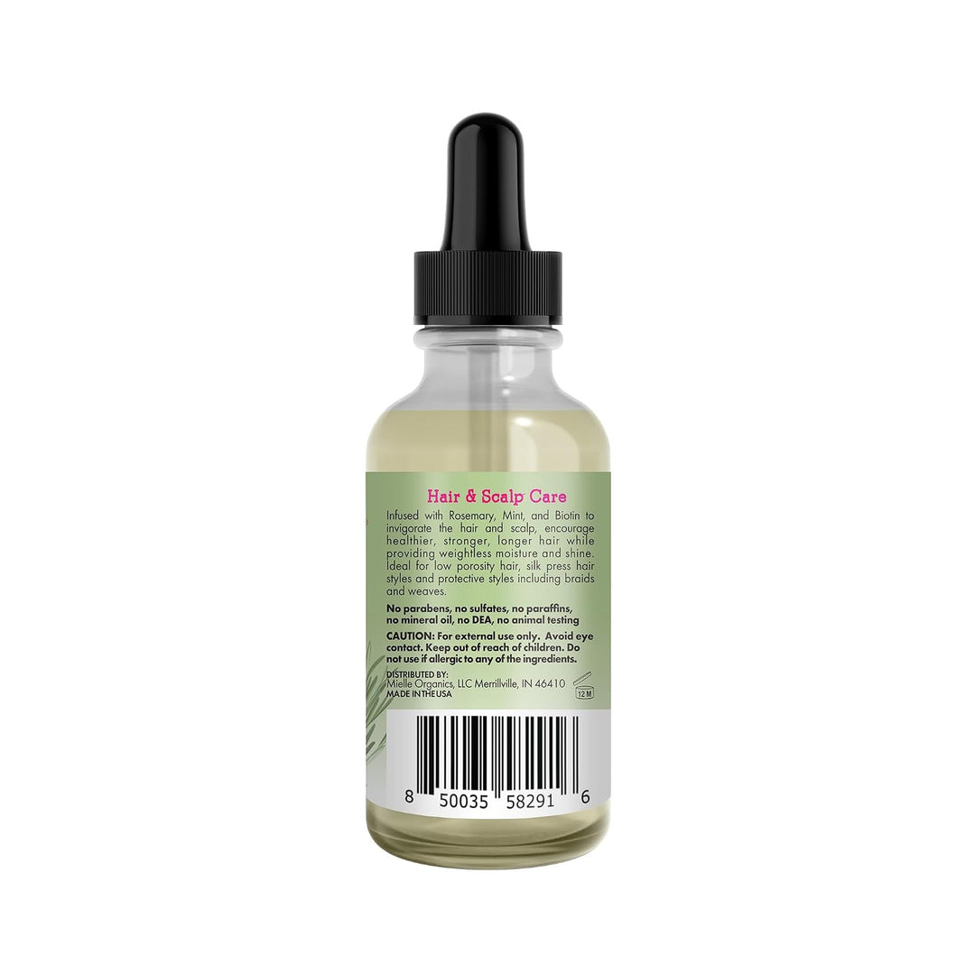 Mielle Organics Rosemary &amp; Mint Light Hair Oil, Split Ends &amp; Dry Scalp Treatment - Infused with Biotin &amp; Essential Oils for Strengthening, Soothing, Moisturizing &amp; Encouraging Longer Hair (2 Oz)