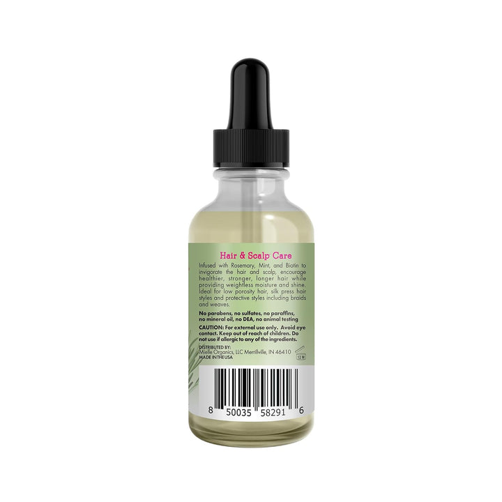 Mielle Organics Rosemary &amp; Mint Light Hair Oil, Split Ends &amp; Dry Scalp Treatment - Infused with Biotin &amp; Essential Oils for Strengthening, Soothing, Moisturizing &amp; Encouraging Longer Hair (2 Oz)