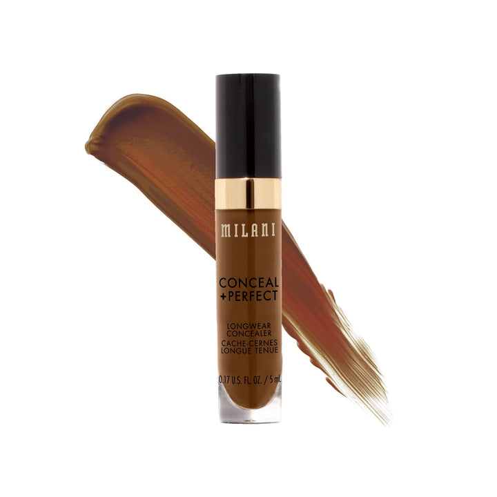 Milani Conceal + Perfect Longwear Concealer Full Coverage Infused with Hyaluronic Acid &amp; Vitamin E, Cover Dark Circles, Blemishes &amp; Skin Imperfections for Long-Lasting Wear