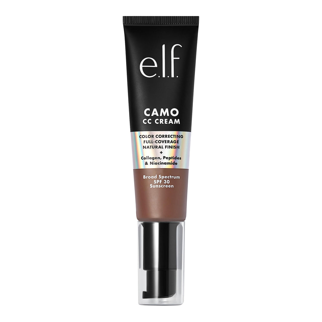 e.l.f. Camo CC Cream, Color Correcting Medium-To-Full Coverage Foundation with SPF 30, Light 210 N, 1.0 Oz (30g)