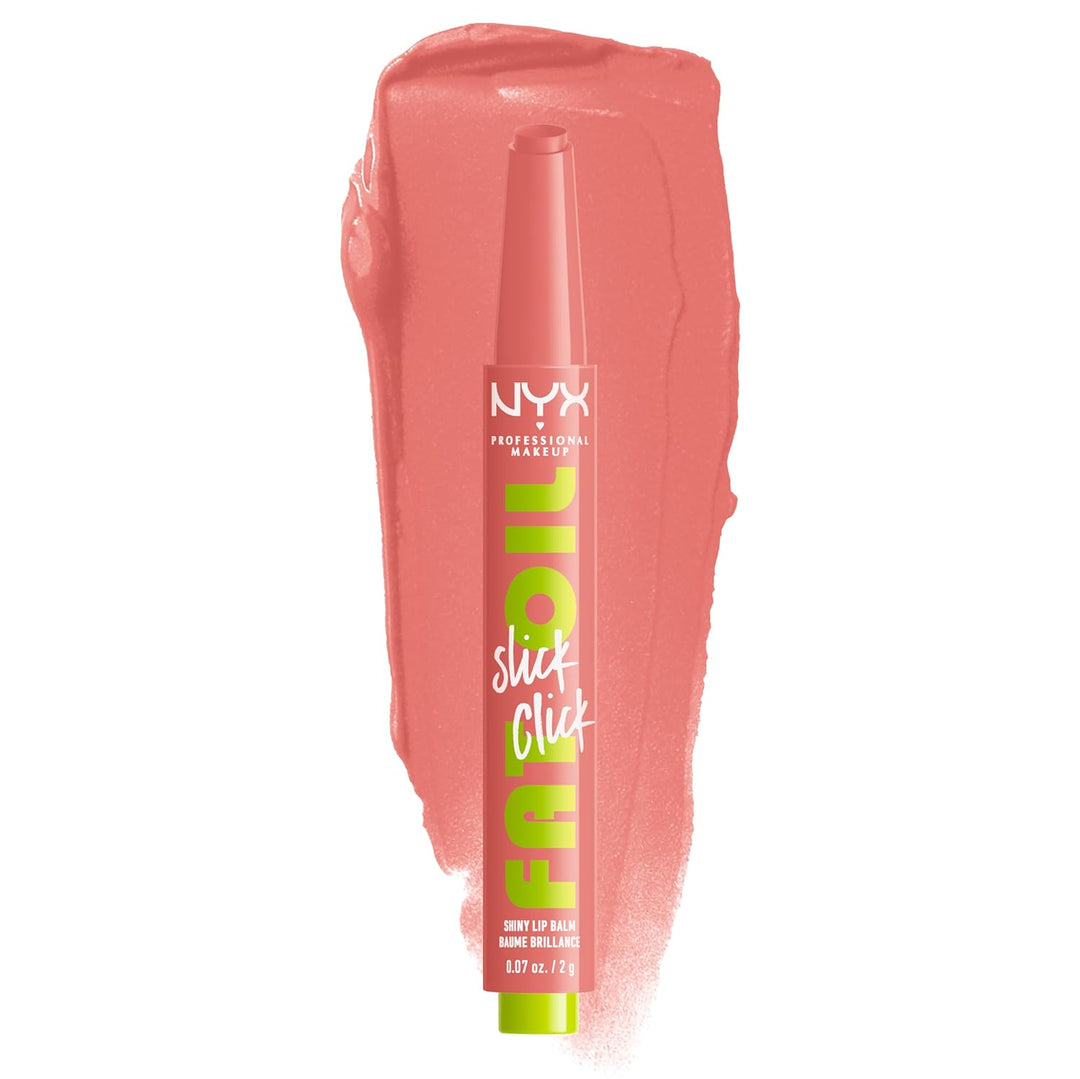 NYX PROFESSIONAL MAKEUP Fat Oil Slick Click, Lightweight, Buildable, Pigmented Vegan Lip Balm