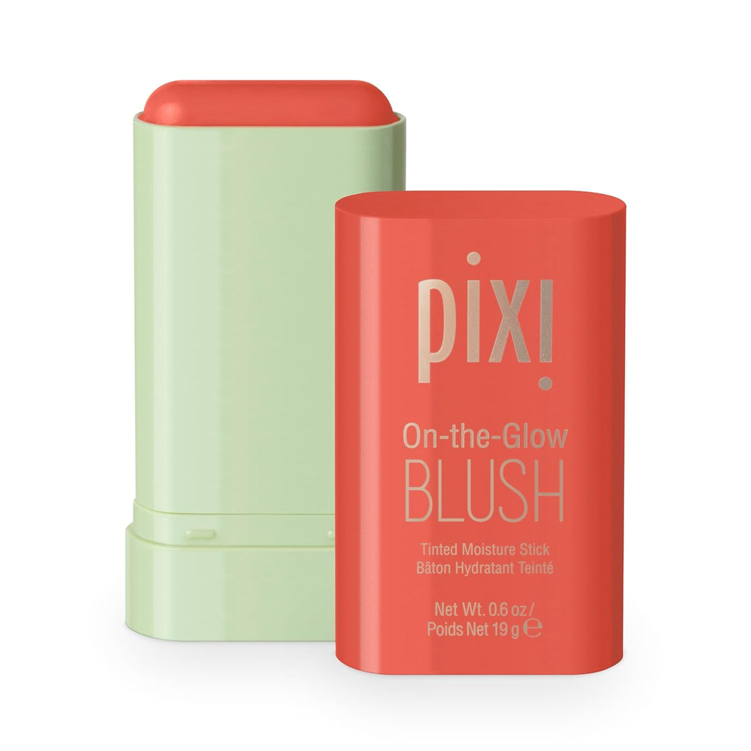Pixi On-the-Glow Blush Stick , Hydrating Tinted Moisture Stick for Cheeks and Lips with Ginseng, Aloe Vera and Fruit Extracts, Twist-Up Design, Paraben-Free, 19g / 0.6 oz