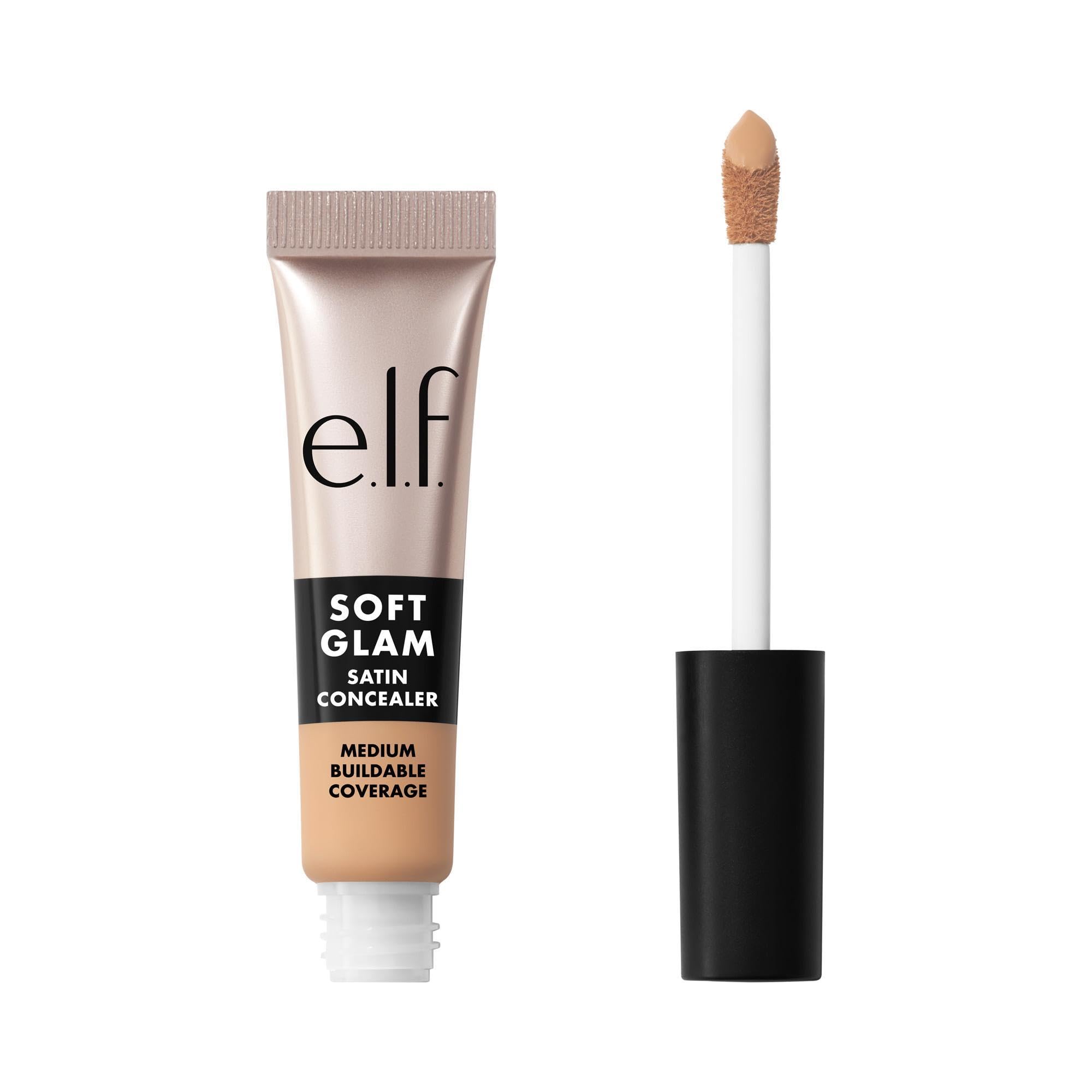 e.l.f. Soft Glam Satin Concealer, Medium Coverage For Blemishes & Under-Eye, Crease-Resistant, Long Lasting, Vegan & Cruelty-Free