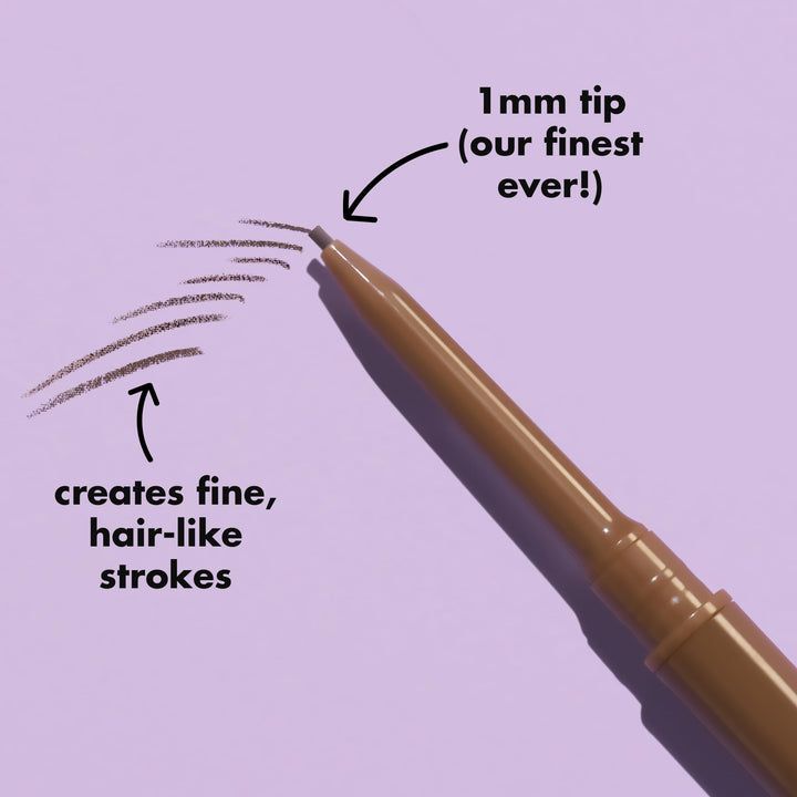 e.l.f. Micro-Fine Brow Pencil, Waterproof Brow Color &amp; Spoolie For Shaping Brows &amp; Creating A Feathered Natural-Looking Finish, Vegan &amp; Cruelty-Free