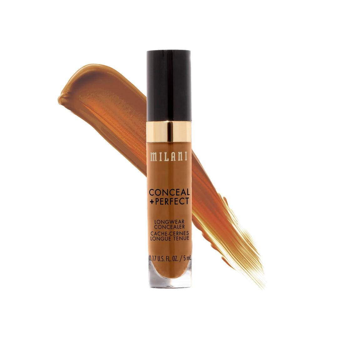 Milani Conceal + Perfect Longwear Concealer Full Coverage Infused with Hyaluronic Acid &amp; Vitamin E, Cover Dark Circles, Blemishes &amp; Skin Imperfections for Long-Lasting Wear