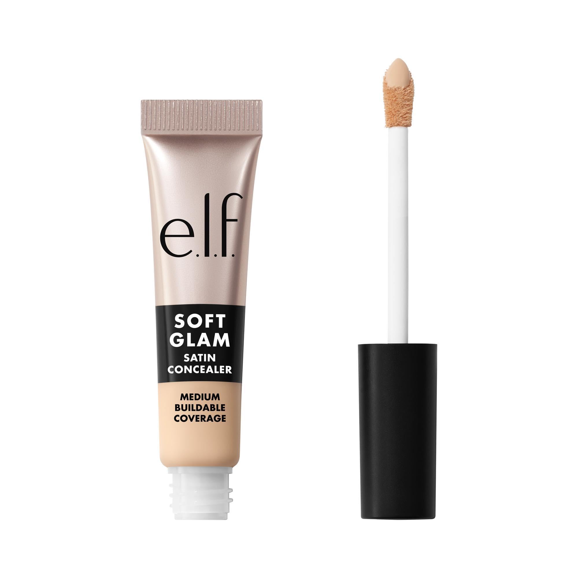 e.l.f. Soft Glam Satin Concealer, Medium Coverage For Blemishes & Under-Eye, Crease-Resistant, Long Lasting, Vegan & Cruelty-Free