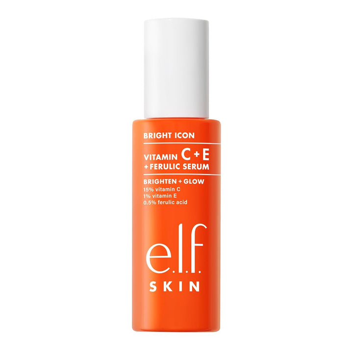 e.l.f. SKIN Bright Icon Vitamin C + E + Ferulic Serum, Brightening & Soothing Face Serum, Helps Even Skin Tone, Vegan & Cruelty-Free