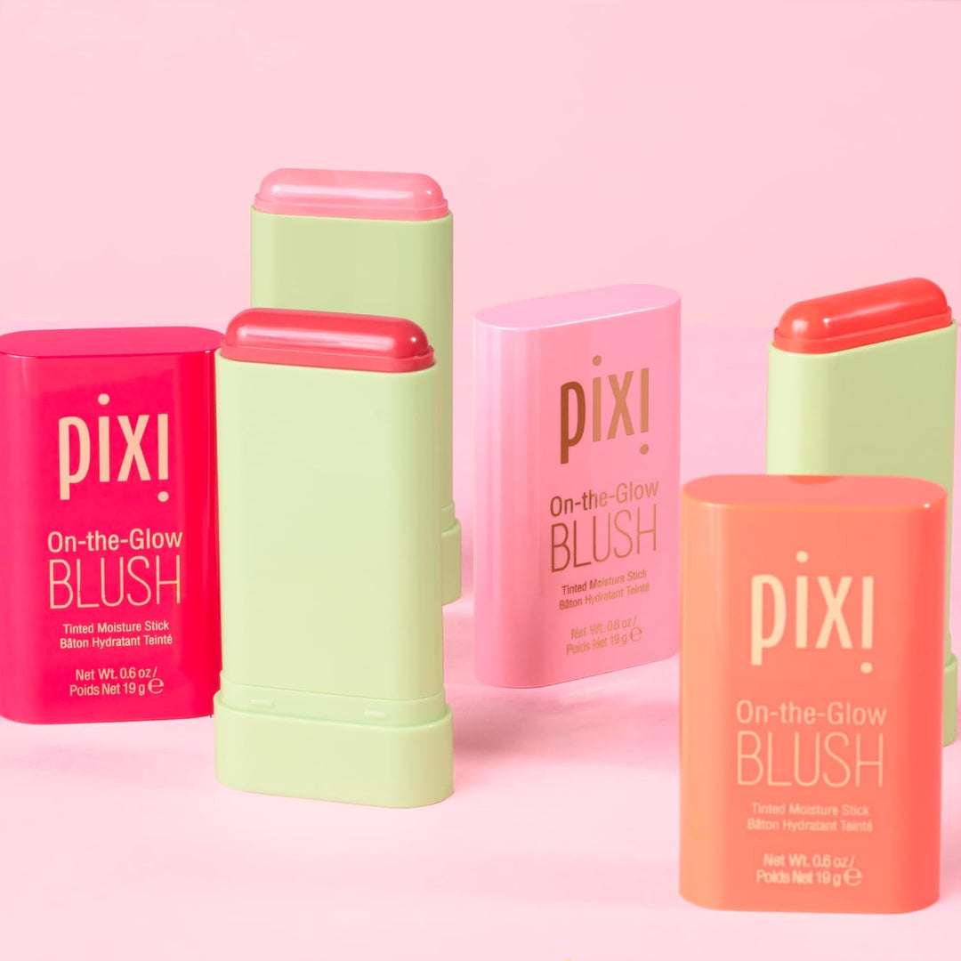Pixi On-the-Glow Blush Stick , Hydrating Tinted Moisture Stick for Cheeks and Lips with Ginseng, Aloe Vera and Fruit Extracts, Twist-Up Design, Paraben-Free, 19g / 0.6 oz