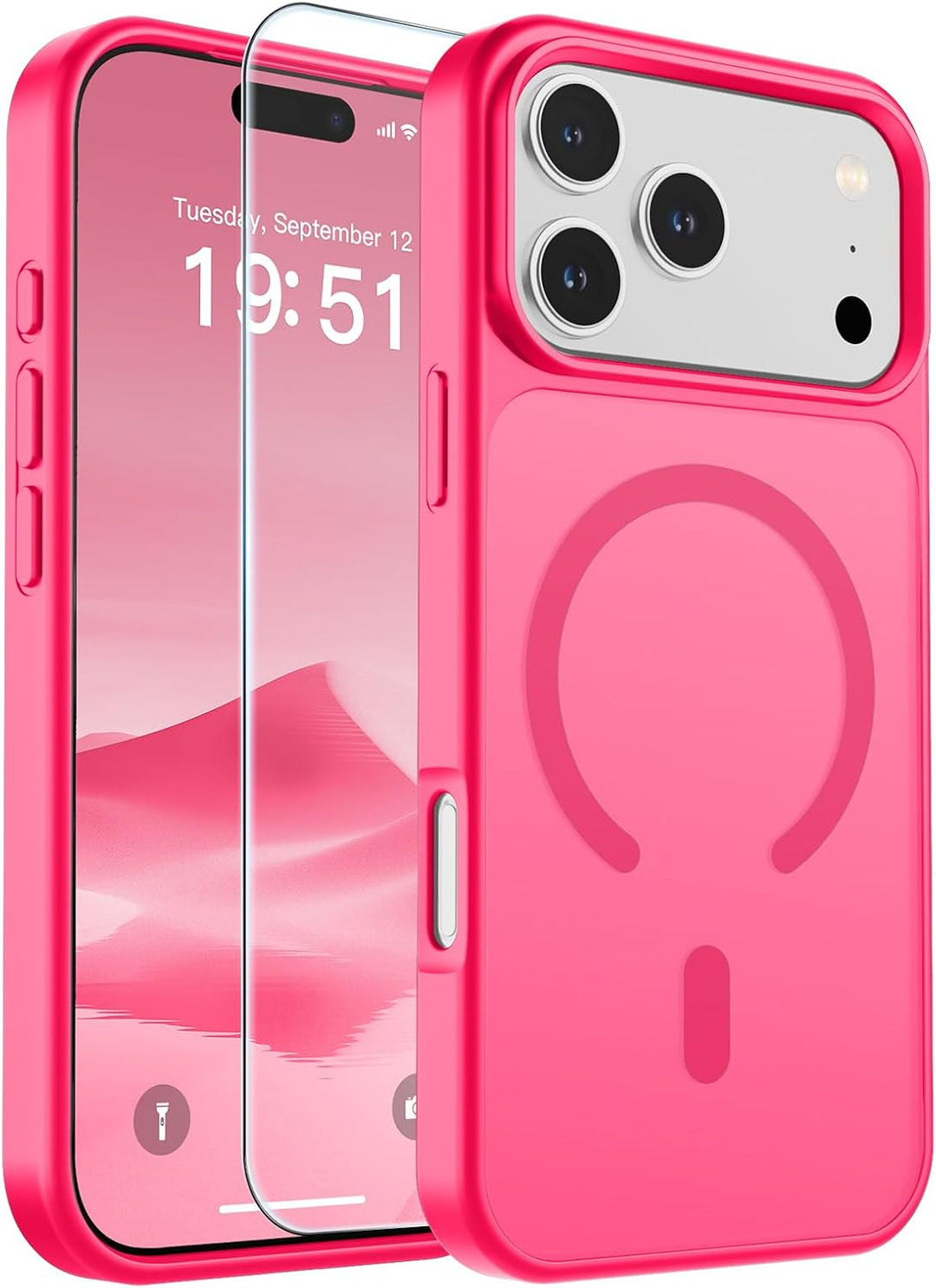 جراب SUPFINE مغناطيسي لهاتف iPhone 18 Pro Max / 17 Pro Max متوافق مع MagSafe، غطاء للتحكم في الكاميرا، غطاء سيليكون فاخر مقاوم للصدمات والسقوط لهاتف 18 Pro Max