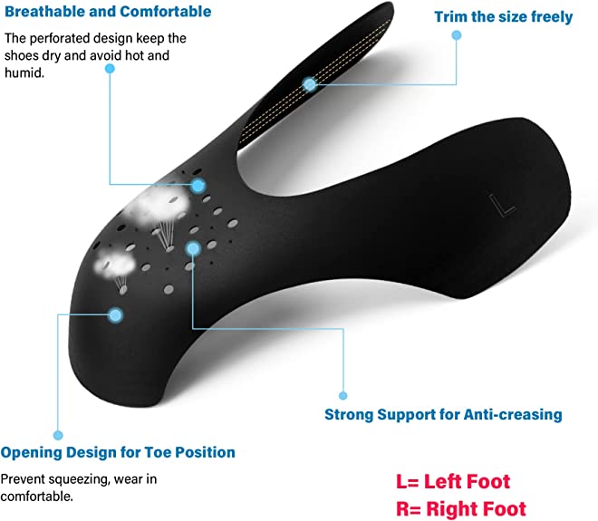 YOLOPARK Shoe Creases Protector, 4 Pairs Shoe Anti Creases Guard to Prevent Sneaker Creases - 3alababak