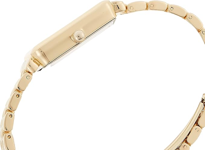 Anne Klein AK/3761SVTT Women's Glitter Accented Bracelet Watch - Gold/Black