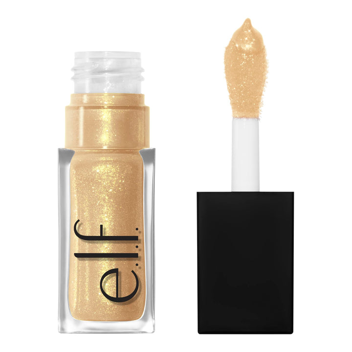 e.l.f. Glow Reviver Lip Oil, Nourishing and Hydrating with High-Shine Glimmer Finish & Sheer Wash Of Color, Minty Scent, Non-Sticky, Vegan & Cruelty-free