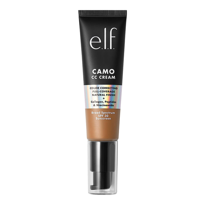 e.l.f. Camo CC Cream, Color Correcting Medium-To-Full Coverage Foundation with SPF 30, Light 210 N, 1.0 Oz (30g)
