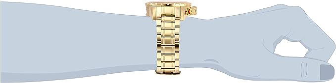 Invicta Men's Aviator Analog Quartz Watch with Stainless Steel Strap Gold 24 Model: 28161