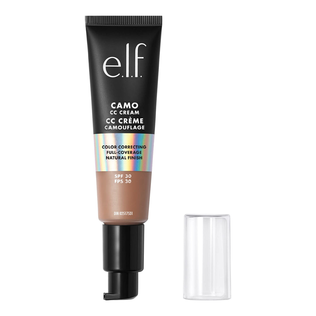 e.l.f. Camo CC Cream, Color Correcting Medium-To-Full Coverage Foundation with SPF 30, Light 210 N, 1.0 Oz (30g)