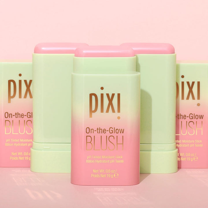 Pixi On-the-Glow Blush Stick , Hydrating Tinted Moisture Stick for Cheeks and Lips with Ginseng, Aloe Vera and Fruit Extracts, Twist-Up Design, Paraben-Free, 19g / 0.6 oz