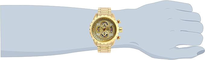 Invicta Men's Aviator Analog Quartz Watch with Stainless Steel Strap Gold 24 Model: 28161 - 3alababak
