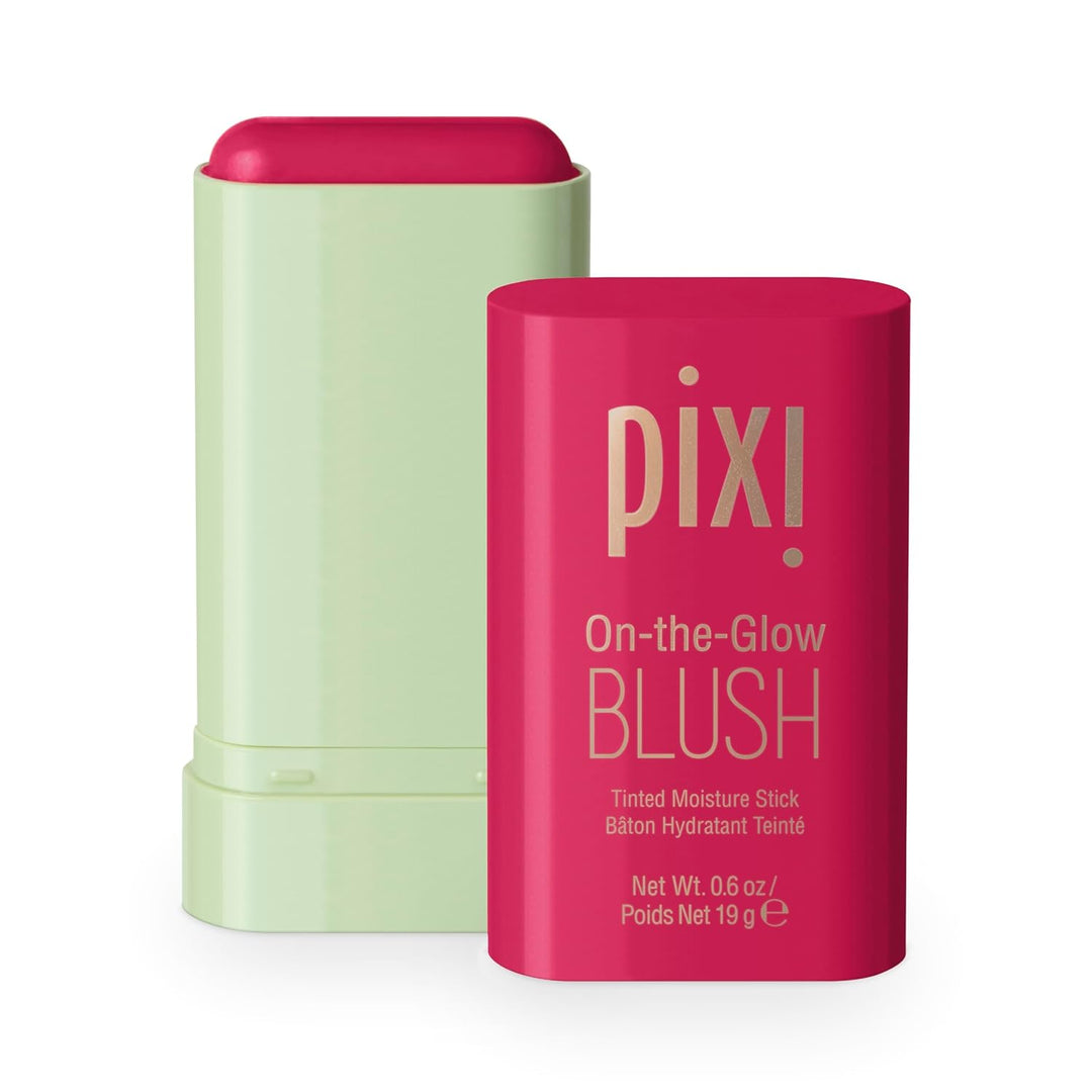 Pixi On-the-Glow Blush Stick , Hydrating Tinted Moisture Stick for Cheeks and Lips with Ginseng, Aloe Vera and Fruit Extracts, Twist-Up Design, Paraben-Free, 19g / 0.6 oz
