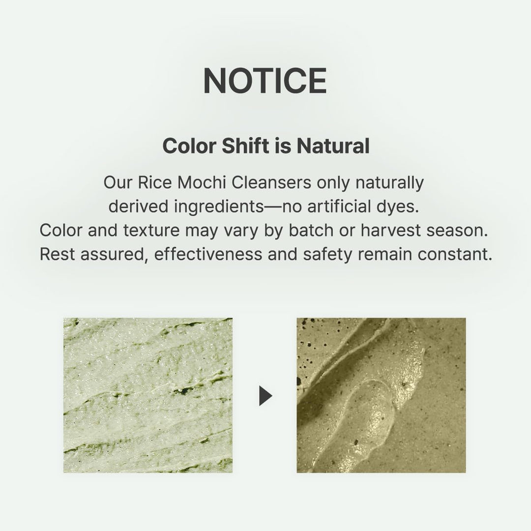 Arencia Korean Rice Mochi Face Cleanser - Face Wash, Gentle Scrub All in One for Deep Cleansing, Moisturizing, Pore Minimizing, Acne-Prone Skin, Removing Blackhead with Rice Water &amp; Green Tea