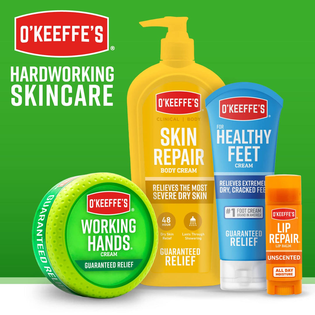 O'Keeffe's for Healthy Feet Foot Cream, Guaranteed Relief for Extremely Dry, Cracked Feet, Clinically Proven to Instantly Boost Moisture Levels, 3.0 Ounce Tube