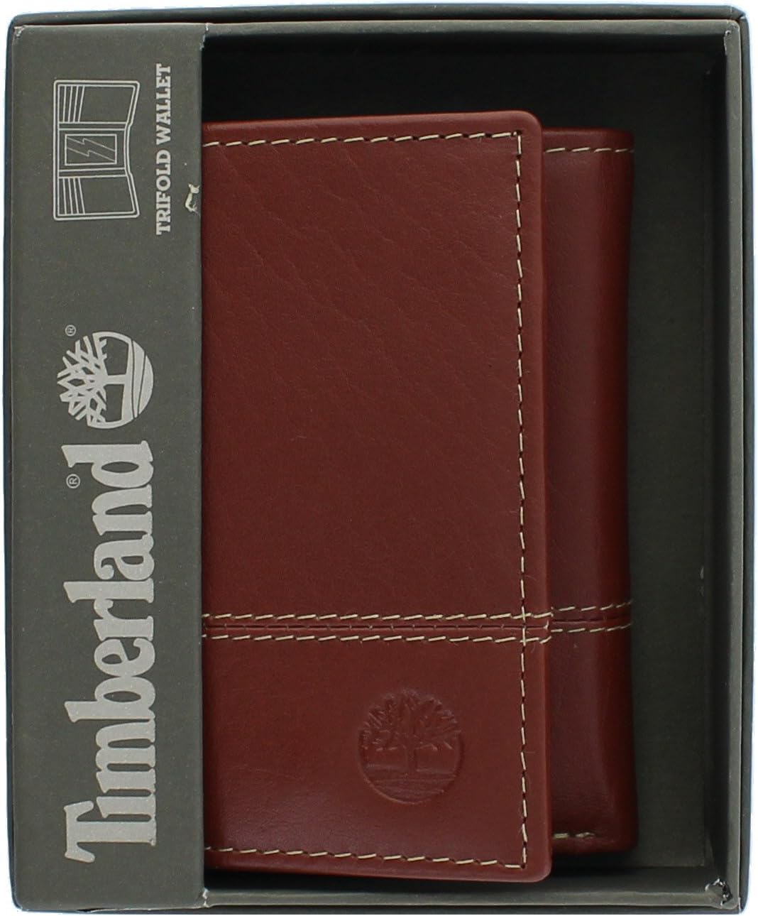 Timberland D67011/35 mens Genuine Leather Rfid Blocking Trifold Wallet, Cognac, One Size