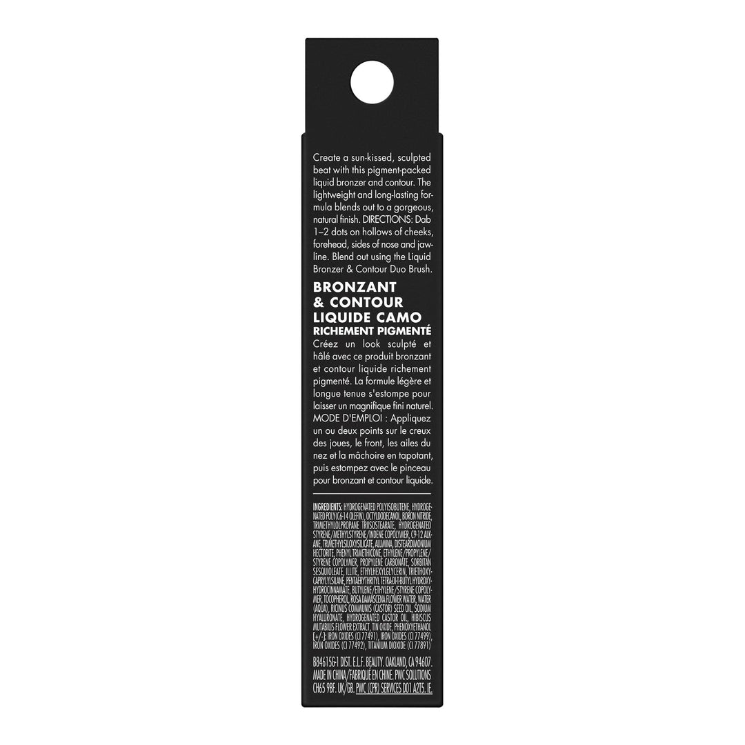 e.l.f. Camo Liquid Bronzer & Contour, Silky Highly Pigmented Formula, Creates a Long-Lasting Bronzed Glow & Natural Look, Vegan & Cruelty-Free