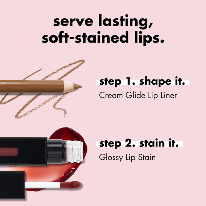 e.l.f. Glossy Lip Stain, Long-Lasting, Lightweight Lip Stain For A Sheer Pop Of Color & Subtle Gloss Finish, Vegan & Cruelty-Free