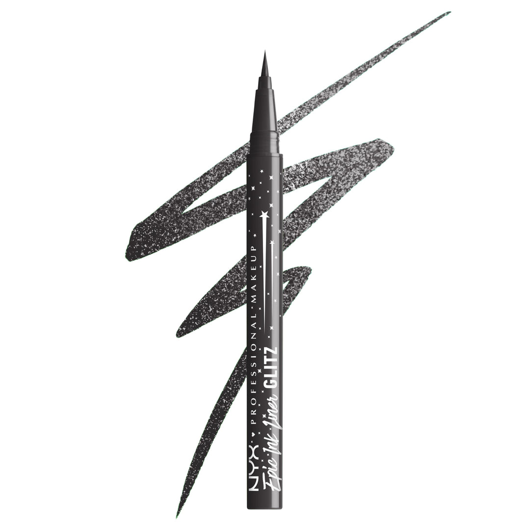 NYX PROFESSIONAL MAKEUP Epic Ink Glitz Liner, Waterproof Metallic Liquid Eyeliner with Vegan Formula 0.03 Fl Oz