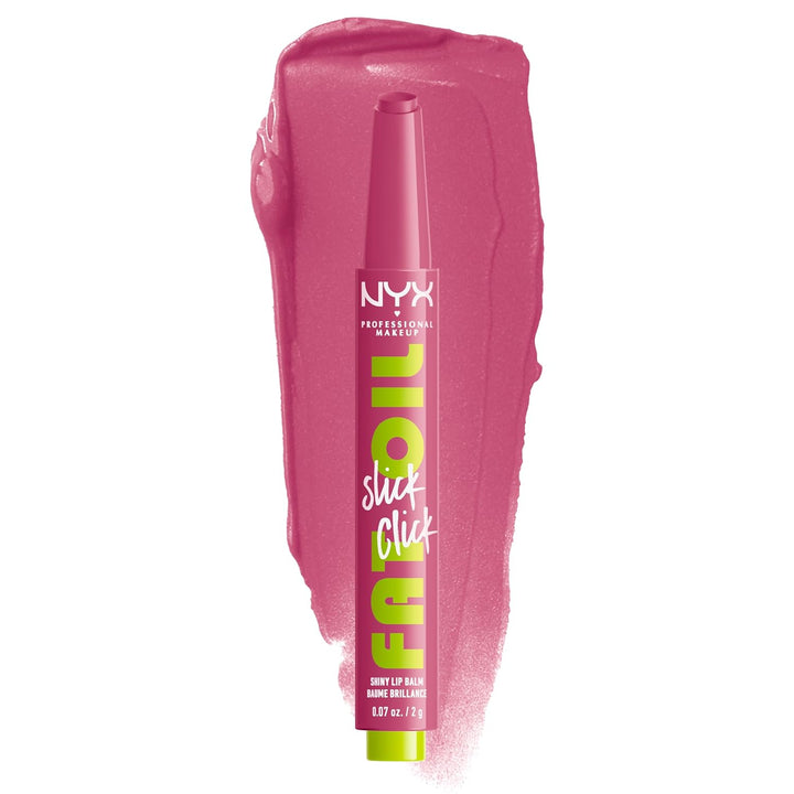 NYX PROFESSIONAL MAKEUP Fat Oil Slick Click, Lightweight, Buildable, Pigmented Vegan Lip Balm