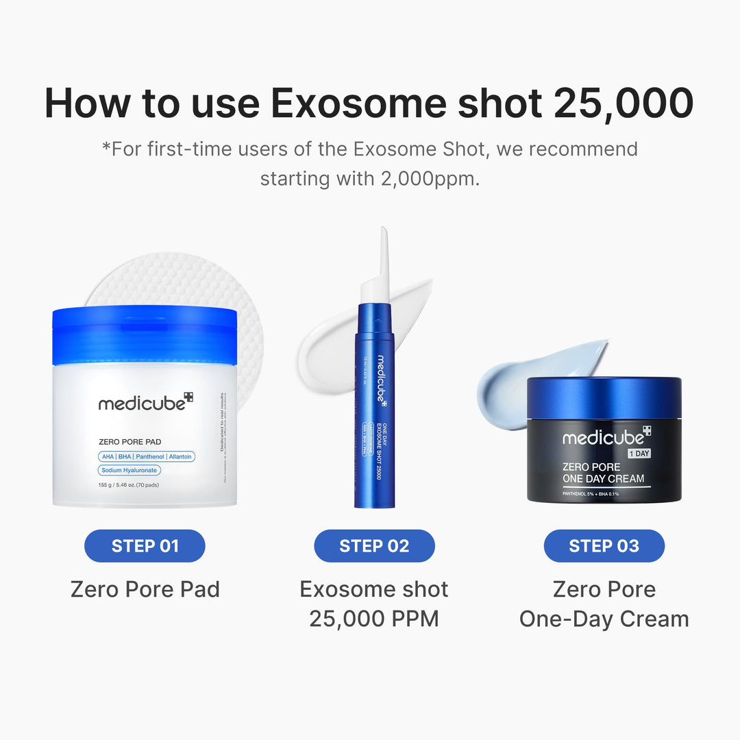 Medicube Exosome Shot Spicule Facial Serum |AHA+BHA+PHA |  Korean Skincare 30 ml