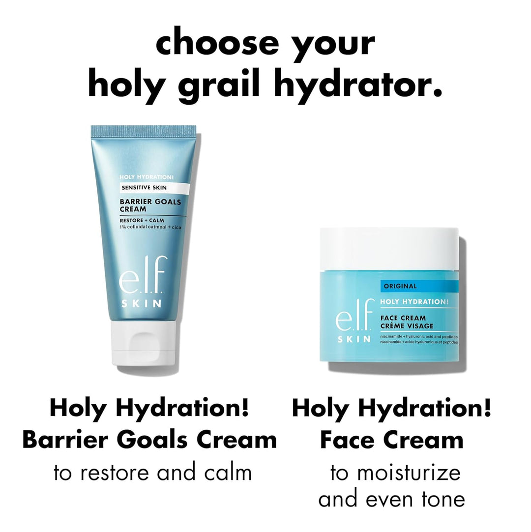 e.l.f. SKIN Holy Hydration! Barrier Goals Cream Mini, Face Moisturizer For Hydrating &amp; Soothing, Helps Visibly Reduce Redness, Vegan &amp; Cruelty-Free