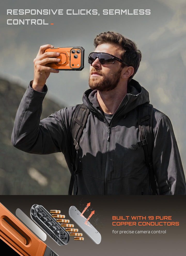 جراب SUPCASE لهاتف iPhone 18 Pro / iPhone 17 Pro، حماية فائقة مع واقي شاشة زجاجي، زر التحكم بالكاميرا، حامل مغناطيسي، متوافق مع MagSafe، جراب حماية كامل للجسم Unicorn Beetle Grip Pro