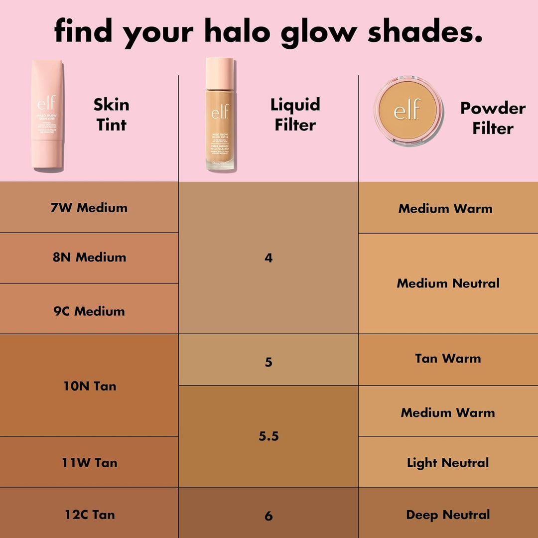 e.l.f. Halo Glow Powder Filter, Ultra-fine Finishing Powder, Smooths The Look of Pores &amp; Fine Lines, Creates A Soft-Focus Glow, Vegan &amp; Cruelty-Free