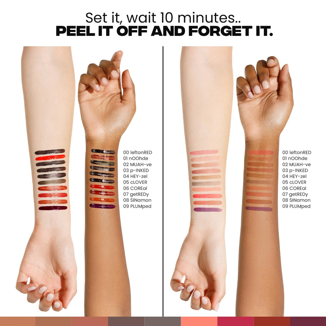 Sacheu Lip Liner STAY-N Peel Off Lip Stain — Long Lasting Matte Lip Tattoo Transfer Proof Lipstain Infused with Hyaluronic Acid &amp; Vitamin E for All Skin Types — Vegan &amp; Cruelty-Free