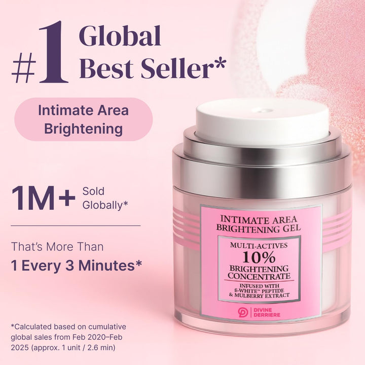 Divine Derriere Intimate Dark Spot Remover for Body, Face, Bikini and Sensitive Areas - Dark Spot Corrector Cream for Intimate Areas Contains Mulberry Extract, Alpha Arbutin, Peptide 30 ml
