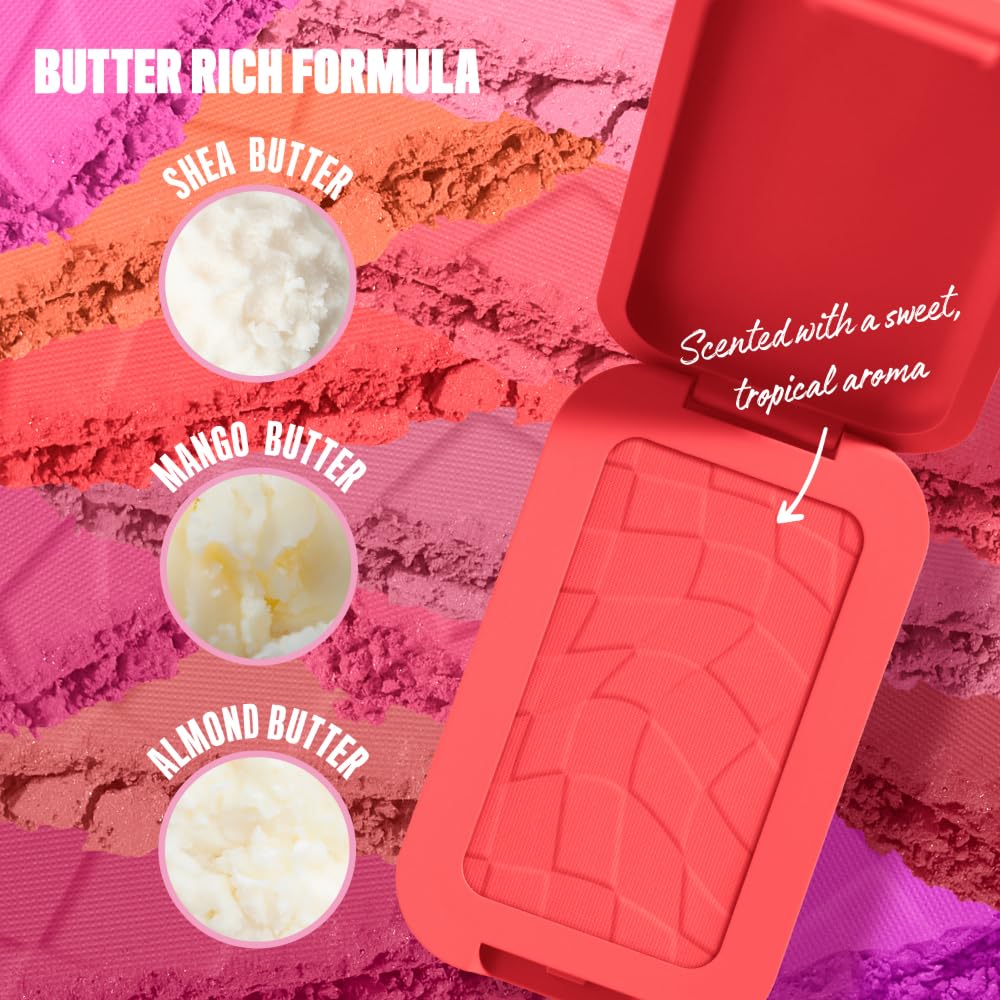 NYX PROFESSIONAL MAKEUP Buttermelt Powder Blush, Fade and Transfer-Resistant Blush, Up to 12HR Make Up Wear, Vegan Formula - My Butta Half