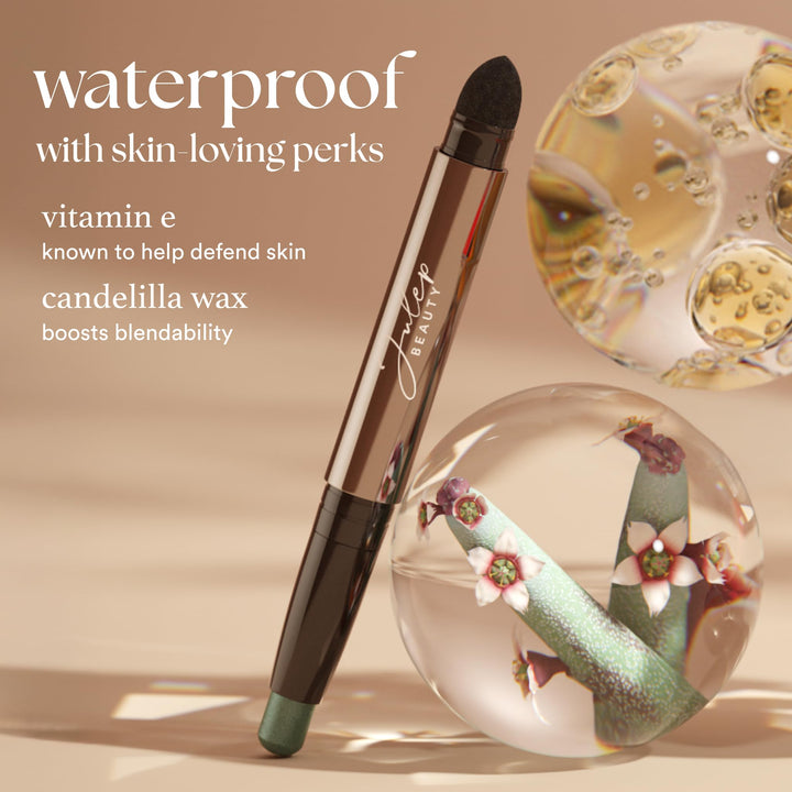 Julep Eyeshadow 101 Cream-to-Powder Waterproof Shadow Stick – Champagne Shimmer – Long-Lasting, Crease-Proof, Medium Golden-Beige Shimmer Cream Eyeshadow with Built-in Smudger