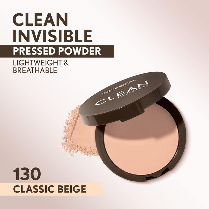 Covergirl Clean Invisible Pressed Powder, Lightweight, Breathable, Vegan Formula