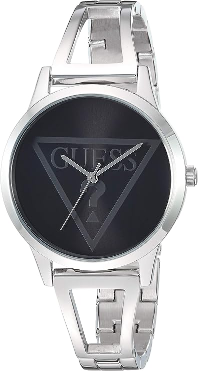 GUESS Silver-Tone Logo Watch with Self-Adjustable Bracelet - Color Silver-Tone Model U1145L2 - 3alababak
