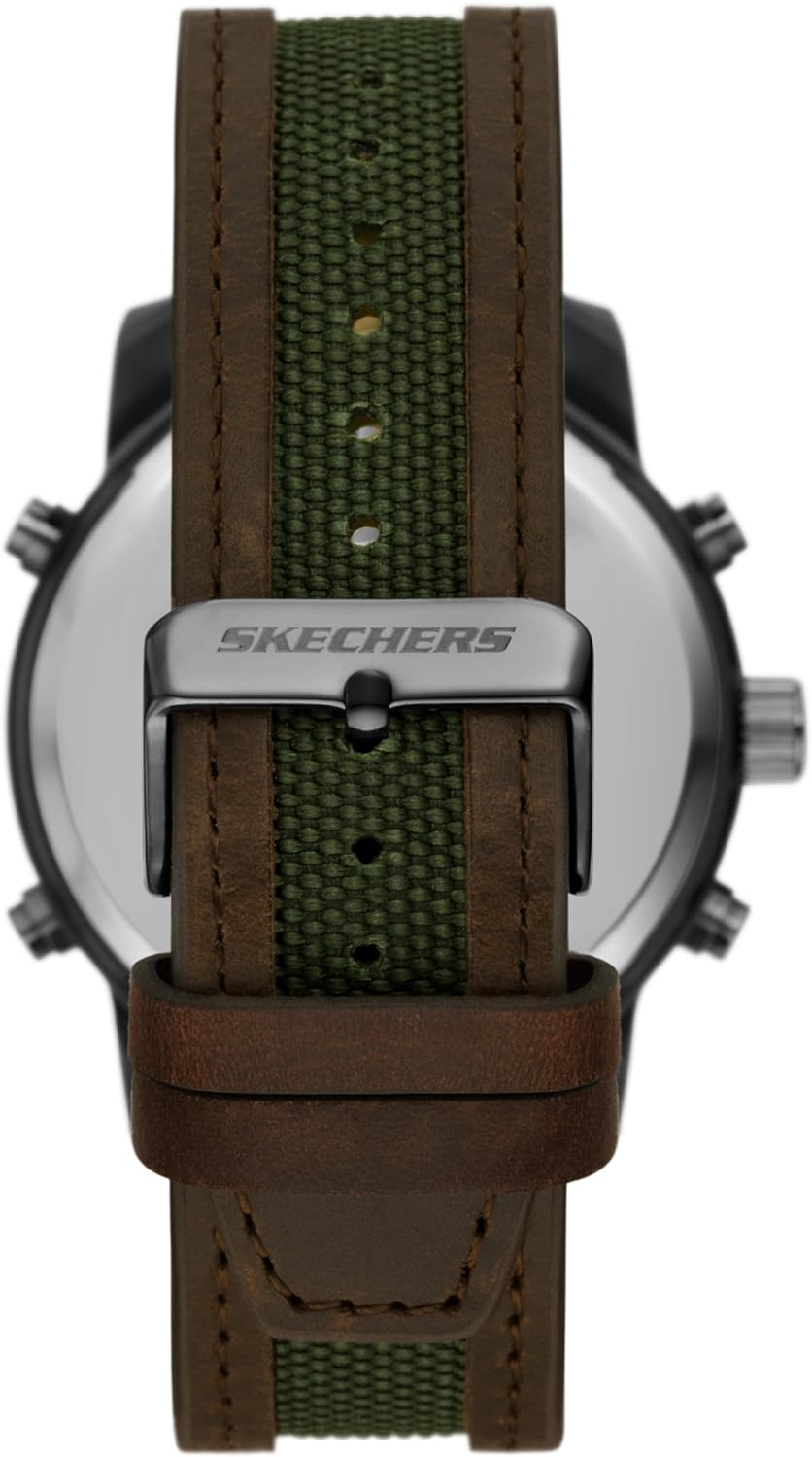 Skechers SR5155 Analog-Digital Watch for Men -  Crestmoore Gunmetal/Brown