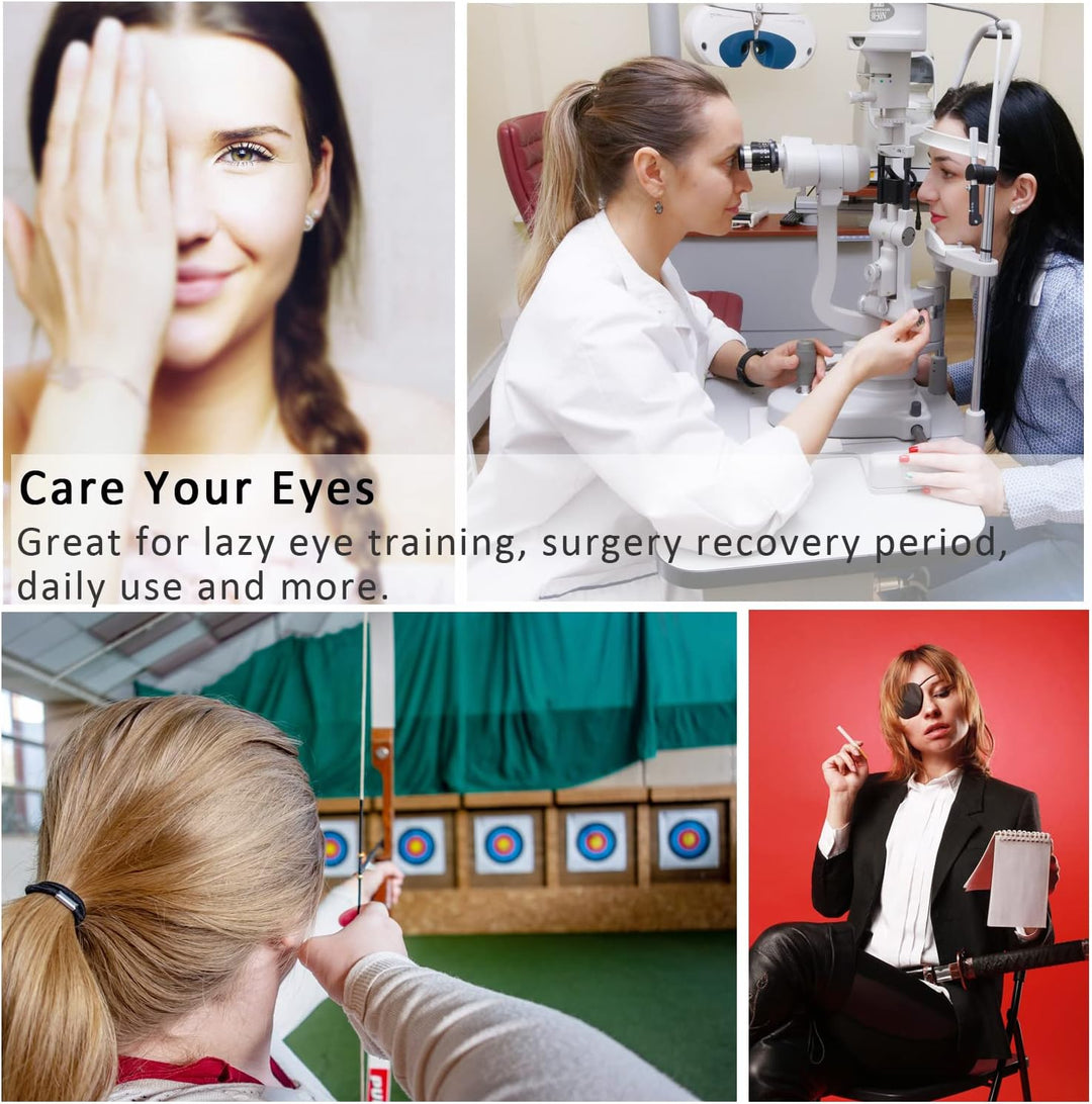 لاصقات عين من ثيسيري، 3 قطع، لاصقات عين قابلة للتعديل، لاصقات عين طبية، لاصقات عين للعين الكسولة أو الغمش للعين اليسرى أو اليمنى، لون أسود