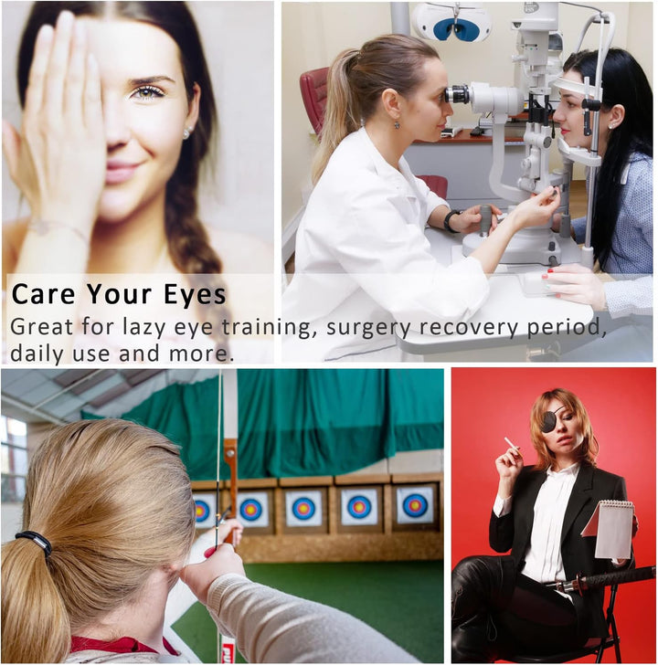 لاصقات عين من ثيسيري، 3 قطع، لاصقات عين قابلة للتعديل، لاصقات عين طبية، لاصقات عين للعين الكسولة أو الغمش للعين اليسرى أو اليمنى، لون أسود